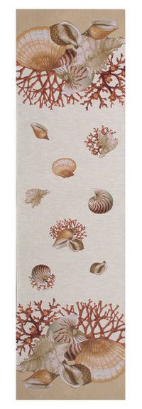 Shells Light  French Tapestry Table Runner