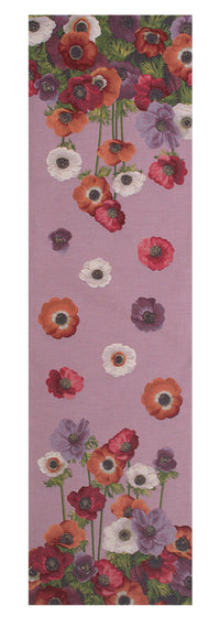 Anemones Pink French Tapestry Table Runner