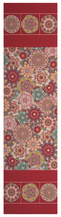 Kaleidoscope Red French Tapestry Table Runner