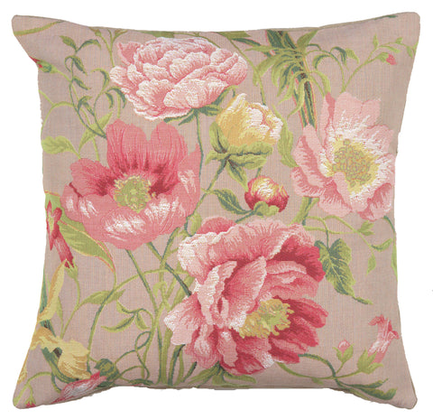 Peonies II French Tapestry Cushion