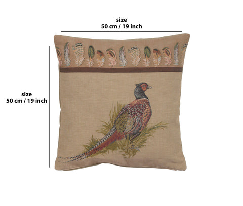 Pheasant French Tapestry Cushion