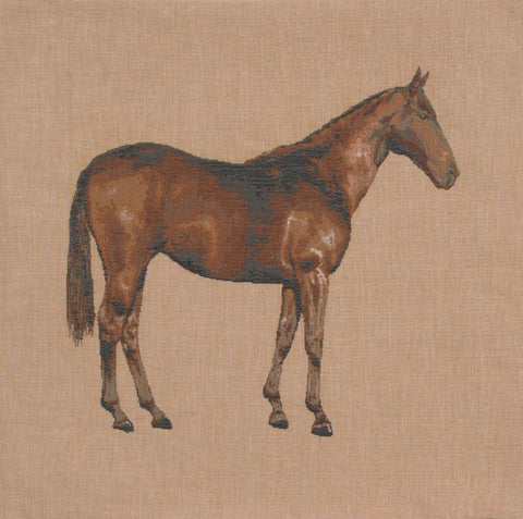 Horse Light I French Tapestry Cushion