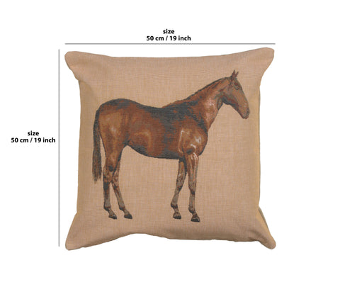 Horse Light I French Tapestry Cushion