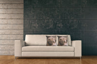 Pugs Face Grey I French Tapestry Cushion