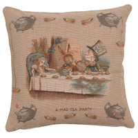 The Tea Party Alice In Wonderland I French Tapestry Cushion