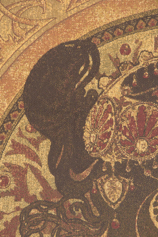 Muchas Donna Orechini European Tapestry by Alphonse Mucha