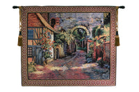Peaceful European Alley Tapestry Wall Hanging