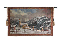 Alpine Village Tapestry Wall Hanging