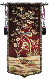 Wild Birds and Flowers Right Tapestry Wall Hanging