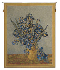 Vase Iris by Van Gogh European Tapestry by Vincent Van Gogh