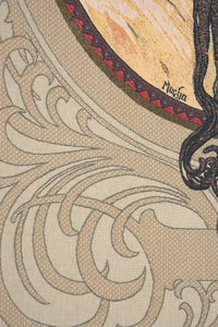 Brunette Byzantine European Tapestry by Alphonse Mucha