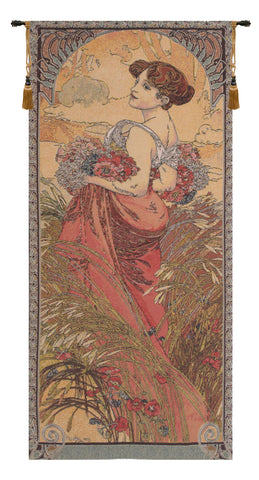 Mucha Summer I European Tapestry by Alphonse Mucha