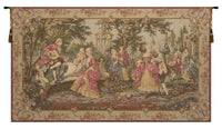 Society in the Park Left European Tapestry by Francois Boucher