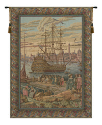 The Galleon I Italian Tapestry Wall Hanging by Francesco Guardi