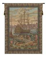 The Galleon I Italian Tapestry Wall Hanging by Francesco Guardi