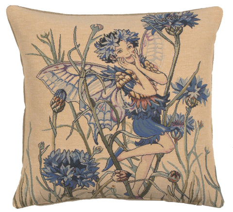 Cornflower Fairy Cicely Mary Barker I European Cushion Cover by Cicely Mary Barker