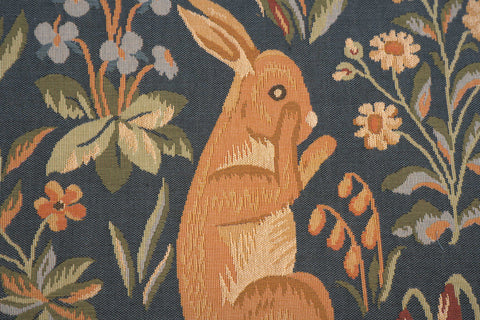 Medieval Rabbit Upright French Tapestry Cushion