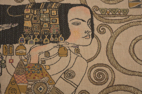 L'Attente - Klimt Jour French Tapestry Cushion by Gustav Klimt