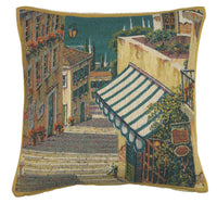 Bellagio Village I Belgian Tapestry Cushion by Robert Pejman