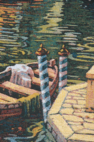Varenna Reflections Boat II Belgian Tapestry Cushion by Robert Pejman