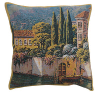 Varenna Reflections Village Right Belgian Tapestry Cushion by Robert Pejman