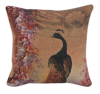 Peacock 1 Belgian Tapestry Cushion by Bidau Eugene
