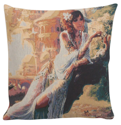 Flowers in Her Hair Decorative Pillow Cushion Cover by Alessia Cara