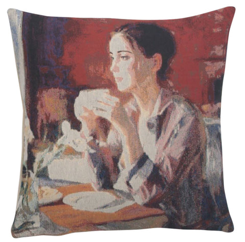 Morning Cuppa Decorative Pillow Cushion Cover by Alessia Cara