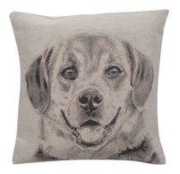 Happy Canine II Decorative Pillow Cushion Cover by Alessia Cara